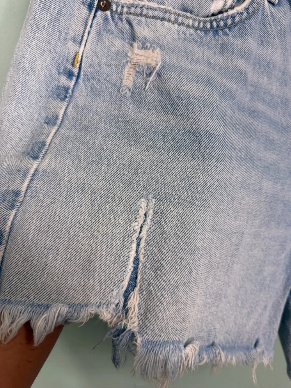 Agolde Parker Long Short Denim Size 30 Blue